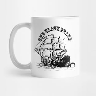 The Black Pearl Pirate Ship & Sea Monster Mug